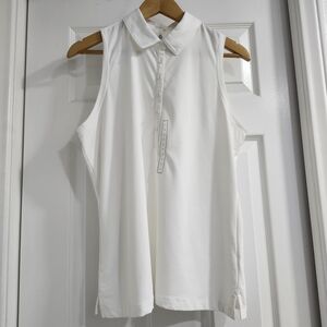 CALIA by Carrie Underwood White Sleeveless Button Down Shirt